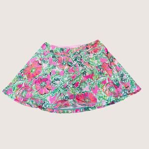Lilly Pulitzer Perfect Poppy AILA LUXLETIC SKORT Pink Active Skirt XS